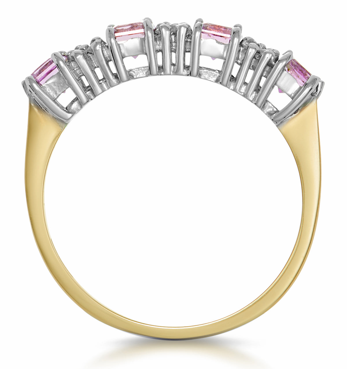 Amethyst 0.56ct And Diamond 9K Gold Ring